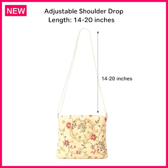 Handcrafted Embroidered Crossbody Bag for Weddings & Special Occasions - Picture 6 of 8